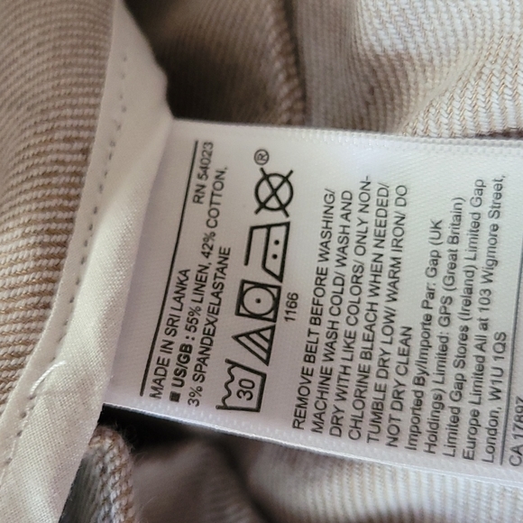 Banana Republic Paperbag Waist Wide Leg Linen Mixed Pants - Picture 4 of 4